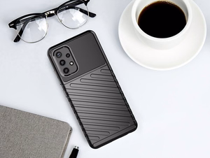 Thunder Case Joustava Kova Rugged Cover TPU Case Samsung Galaxy A72 4G sininen