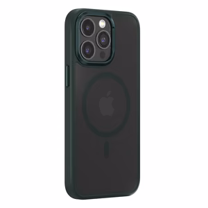 Comma Joy Elegant Mag -kuori iPhone 15 Plus tummanvihreä
