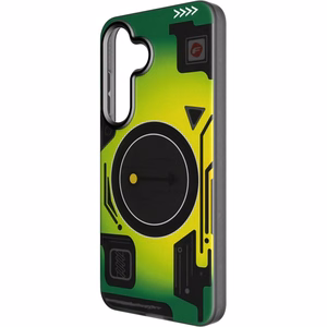 Suojakuori Samsung S25:lle Forcell F-Protect Levels Dual Layer 4D MagSafe-yhteensopiva Military Drop-Test cyber green