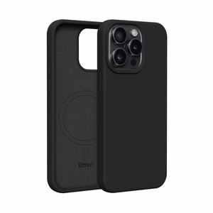 Etteri Silicone Mag case for iPhone 15 Pro 6,1" black