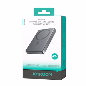 Joyroom JR-PBM08 Pro 22,5 W 10000 mAh varavirtalähde langattomalla latauksella ja 2 x USB-C-liitännällä – harmaa