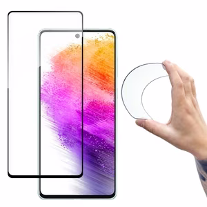 Wozinsky Full Cover Flexi Nano lasikalvo karkaistua lasia kehys Samsung Galaxy A73 läpinäkyvää
