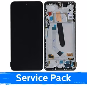 LCD-näyttö yhteensopiva Xiaomi Poco F3 (Mi 11X / Mi 11i) kehyksellä / Night Black / (Service Pack)
