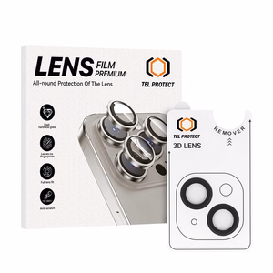 Karkaistu lasi Tel Protect 3D Lens kameralle iPhone 13/13 Mini:lle musta (linssi 2 kpl)