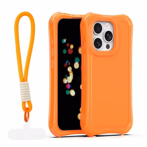 Safepop suojakuori hihnalla iPhone 15 Pro 6,1" oranssi