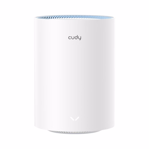 Cudy M1200 kahden laitteen kaksitaajuuksinen Mesh-Wi-Fi-järjestelmä (2,4/5 GHz), Wi-Fi 5 (802.11ac), valkoinen, 1 sisäinen antenni