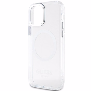 Guess Metal Outline Magsafe case for iPhone 12 / iPhone 12 Pro - silver