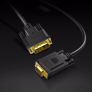Orico XD-DITV DVI 24+1–VGA, Full HD-kaapeli, 5 m – musta
