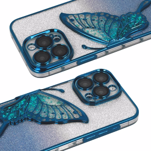 Tel Protect Butterfly Water Suojakuori iPhone 17 Pro:lle sininen
