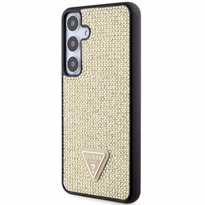 Guess Rhinestone Triangle suojakuori laitteelle Samsung Galaxy S24+, kullanvärinen