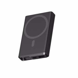 Ksix Magnetic Powerbank 10000 mAh 22,5W, musta