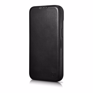 iCarer CE Öljyvaha Premium Nahka Folio Case Nahkakotelo iPhone 14 Plus Magneettinen Flip MagSafe Musta (AKI14220707-BK)