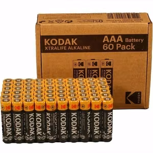 Kodak XTRALIFE AAA LR3 alkaline batteries, 60-pack
