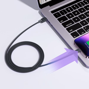 Joyroom Multi-Color Series A14 Lightning / USB-A 2.4A kaapeli 2m - musta