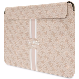 Guess 4G Printed Stripes cover for a 16" laptop - pink