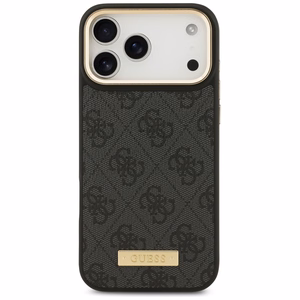 Guess 4G Logo Plate MagSafe suojakuori iPhone 17 Pro Max - musta