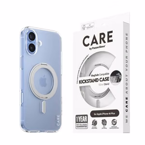 CARE by PanzerGlass Feature Kickstand suojakuori iPhone 16 Plus 6.7' hopea/hopea MagSafe 1327