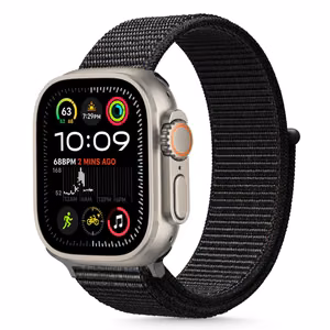 Tech-Protect Nylon Hihna Apple Watch 6/7/8/9/10/SE/Ultra 1/2 (44/45/46/49 mm), musta