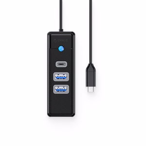 Orico PWC2U-C3 USB-C Hub / 2x USB-A 3.0 + 1x USB-C 3.0 - musta