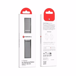 Hihna Samsung Galaxy Watch:lle Forcell F-Design FS11 magneettinen teräs 22 mm hopeinen