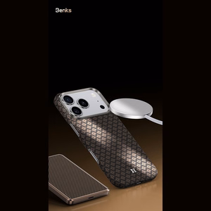 Sininen Benks Magnetic Armor Air Armor Grid 600D kevlar- ja metallikehyksinen suojakuori (C.K.FL.AP.BE.0072) malleihin iPhone 18 Pro / iPhone 17 Pro