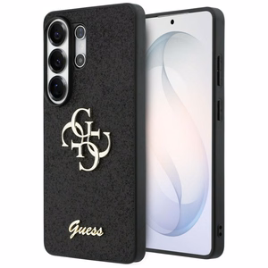 Guess Fixed Glitter Big 4G Metal Logo case for Samsung Galaxy S26 Ultra - black