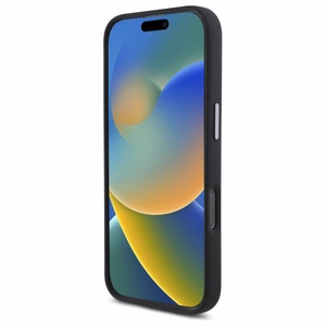 DKNY Liquid Silicone Metal Logo Suojakuori iPhone 16:lle - musta