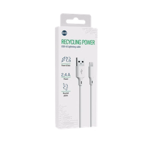 Forever recycling  cable USB-A - Lightning 1,5m 2,4A HDKR12-AL-00 white