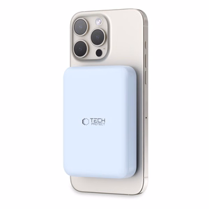 Tech-Protect LifeMag PB11 Powerbank MagSafe 10000mAh 15W USB-C-portilla - sininen + USB-C-kaapeli