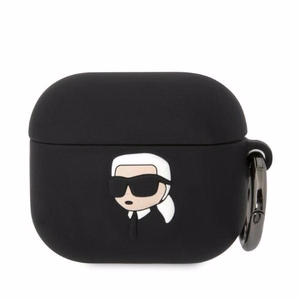 Karl Lagerfeld Silikoninen Karl Head 3D Suojakuori AirPods 3:lle - musta