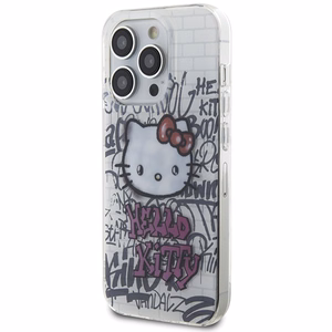 Hello Kitty IML Kitty On Bricks Graffiti Suojakuori iPhone 13 Pro Max:lle - valkoinen