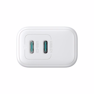 Joyroom JR-TCF12 mains charger 2x USB-C 20W PD / QC 3.0 - white
