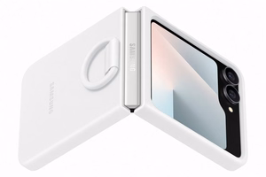 Samsung silikonisuojakuori Samsung Galaxy Z Flip7 FE - valkoinen