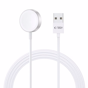 Tech-Protect UltraBoost magneettinen induktiivinen laturi USB-A -liittimellä Apple Watchille 1.2m - valkoinen