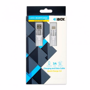 iBox IKUMTCWQC USB-kaapeli USB 2.0 1,5 m USB A USB C valkoinen