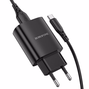 Borofone Seinälaturi BN1 Innovative - USB - 2,1A USB-C-kaapelilla musta