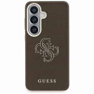 Guess Suojakuori Grained Big 4G Metal Logo Samsung Galaxy S26:lle ruskea