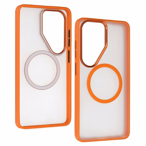 Liavec Soft Suojakuori Metal Frame Samsung Galaxy S26 Ultra:lle oranssi