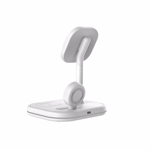 Tech-Protect QI15W-A27 3-in-1 inductive charger with MagSafe stand for smartphone / Apple Watch / AirPods - white