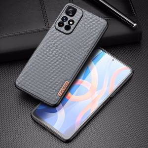 Dux Ducis Fino kotelo kansi päällystetty nylon materiaalia Poco M4 Pro 5G sininen