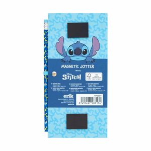 Disney Stitch Tropical -magneettinen ostoslistalehtiö jääkaappiin kynällä, 10 × 21 cm