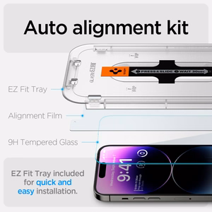 Spigen Glas.tR EZ Fit tempered glass for iPhone 14 Pro - 2 pcs.