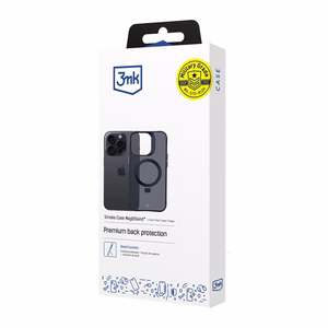 3mk Smoke Case Mag&Stand Suojakuori Apple iPhone 15 Pro Max:lle - musta