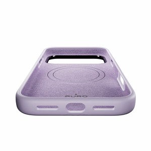 Puro Icon Mag Pro nestesilikoninen Suojakuori iPhone 17 Pro Max:lle, MagSafe -yhteensopiva, kamerasuojauksella ja alumiinipainikkeilla - vaaleanpunainen