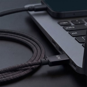 Forever Vibe kaapeli USB-C - USB-C 1,0 m 60W tummanharmaa