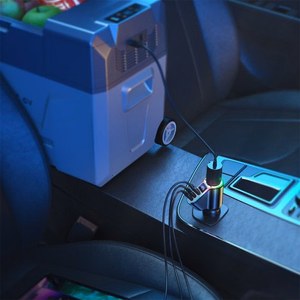 Joyroom Fast Car Charger 4in1 USB-A QC3.0 / 2xUSB-C PD 150W Black (JR-CL21)