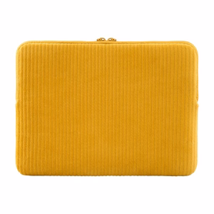Tucano Velluto 2 neoprene sleeve with velvet exterior for 14-inch MacBook Pro and 13-inch laptops, yellow