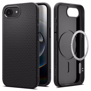 Spigen Liquid Air Mag MagSafe Suojakuori iPhone 16e / 17e:lle - Matta Musta