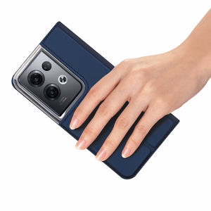 Dux Ducis Skin Pro tapauksessa Oppo Reno 8 Pro flip kansi kortti lompakko lompakko jalusta sininen