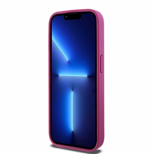DKNY Nahkainen Monogrammi-kuvio Metallinen Logo MagSafe Suojakuori iPhone 15 Pro:lle - vaaleanpunainen